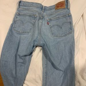 Levi 501 high waisted straight leg jeans